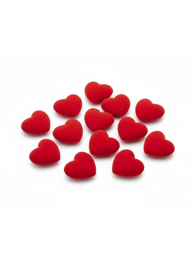 Toyland 6.5 CM Red Heart Decoration Set – Soft Touch Mini Hearts for Valentine’s Day, Gifts & Table Décor - Image 1